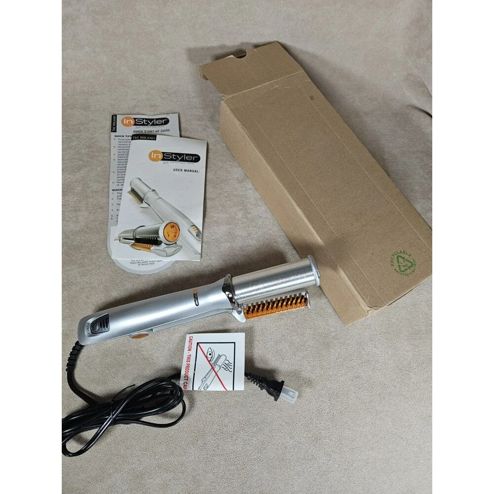 InStyler Tre Milano Rotating Hair Straightening Curling Hot Iron 1 1/4